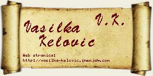 Vasilka Kelović vizit kartica